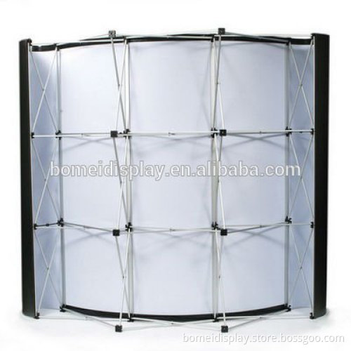 Magnetic pop up display, portable backdrop banner stands